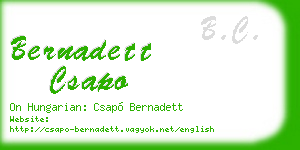 bernadett csapo business card